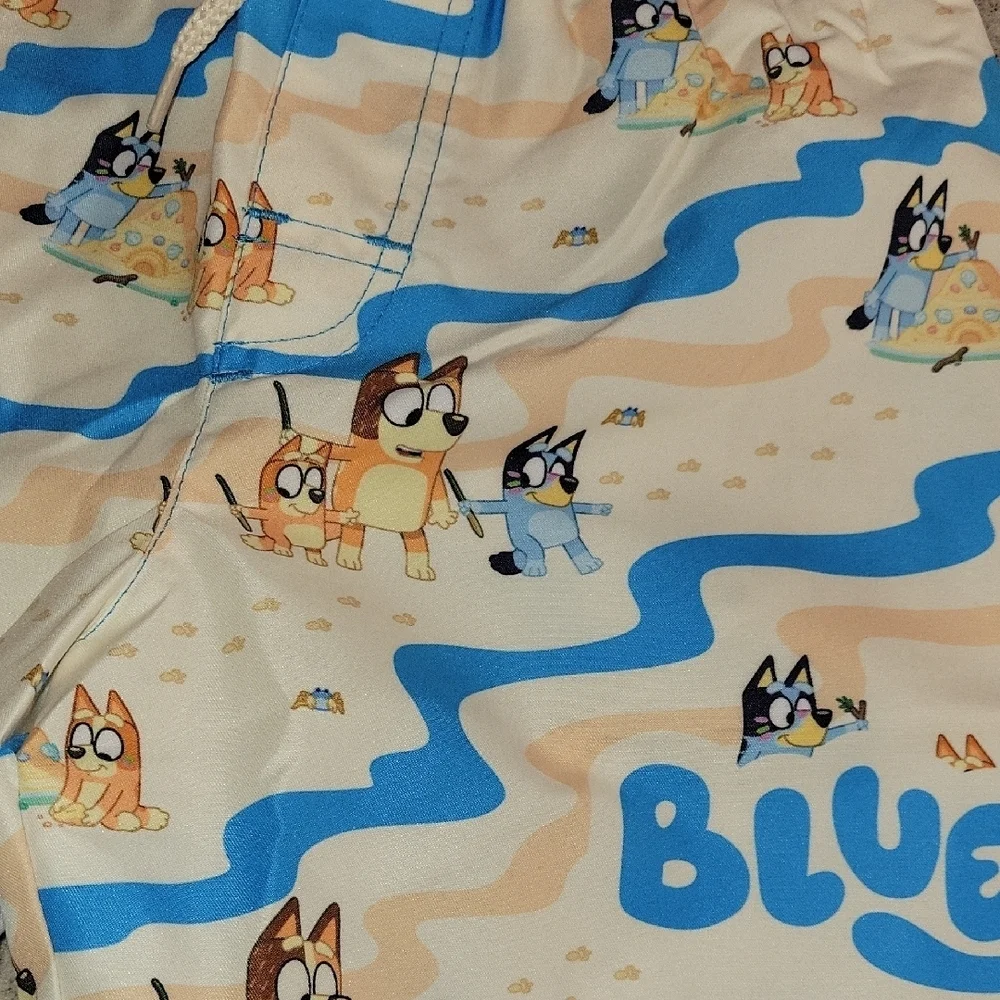 Bluey Rashguard & Trunks 2 Piece Set UPF 50+ Size 4/5 New With Tags
